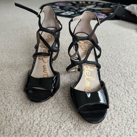Sam Edelman black strappy going out heels - Picture 4 of 11